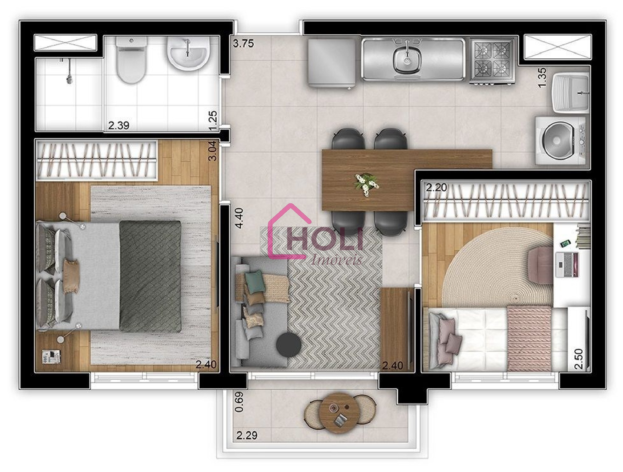 Apartamento, 2 quartos, 38 m² - Foto 12