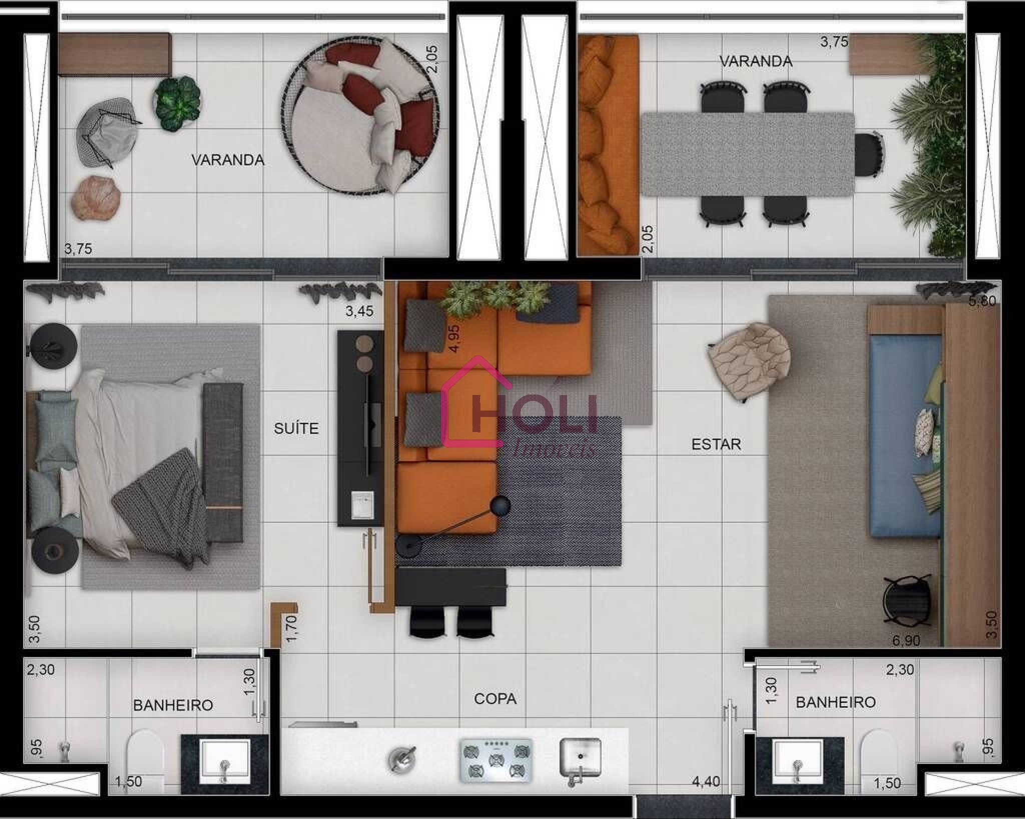 Apartamento, 1 quarto, 35 m² - Foto 11