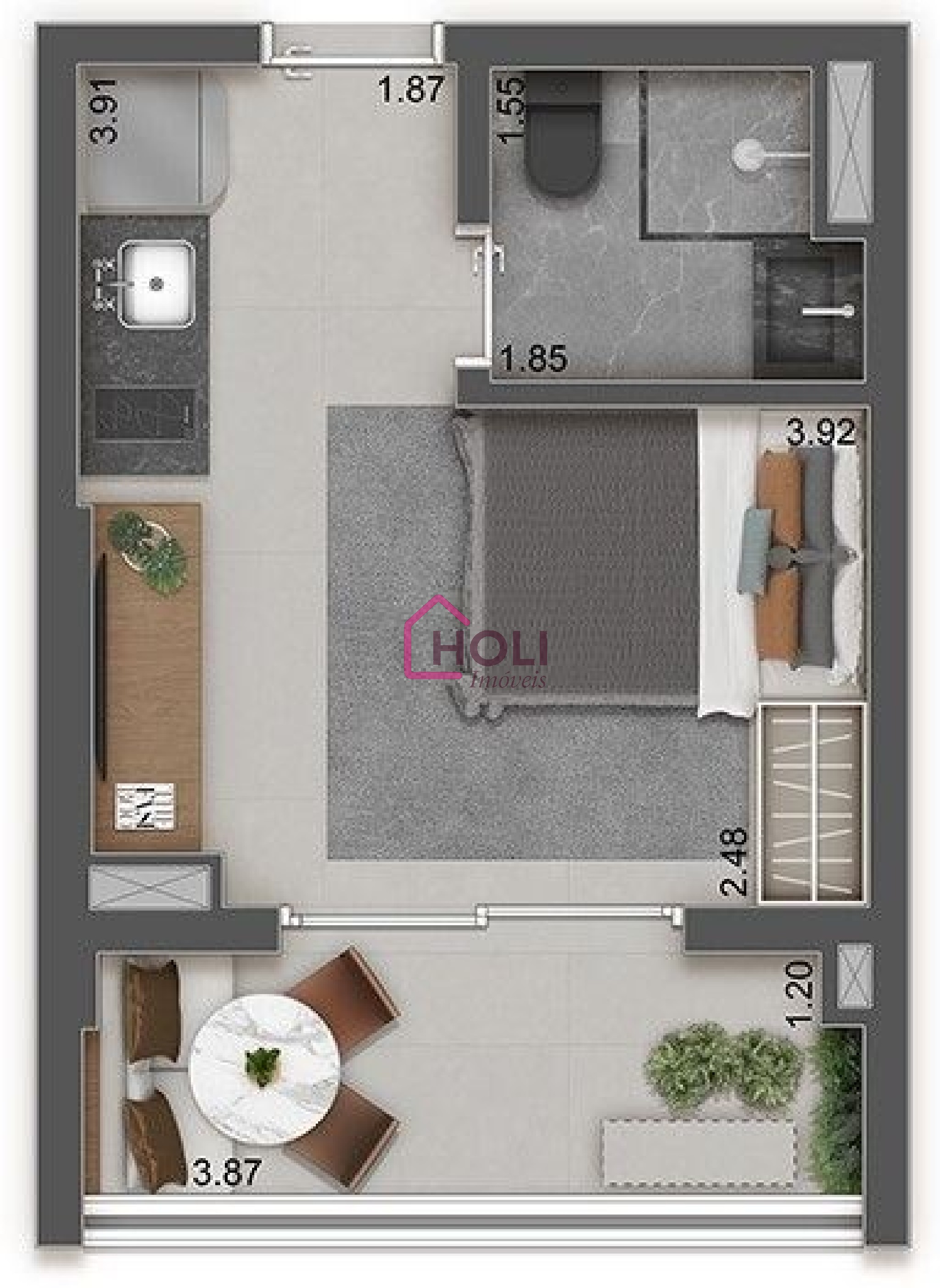 Apartamento, 1 quarto, 25 m² - Foto 12