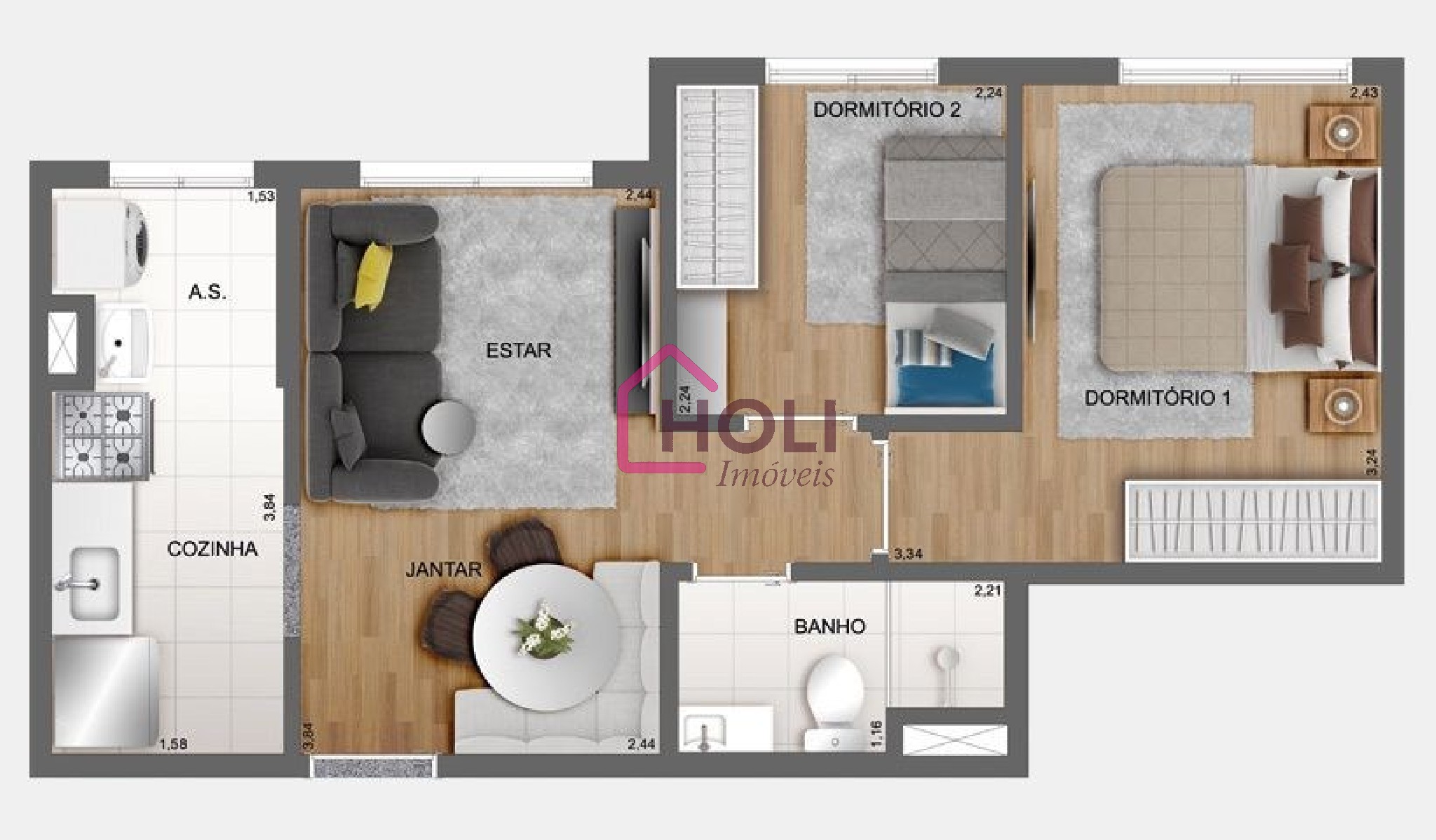 Apartamento, 2 quartos, 38 m² - Foto 27