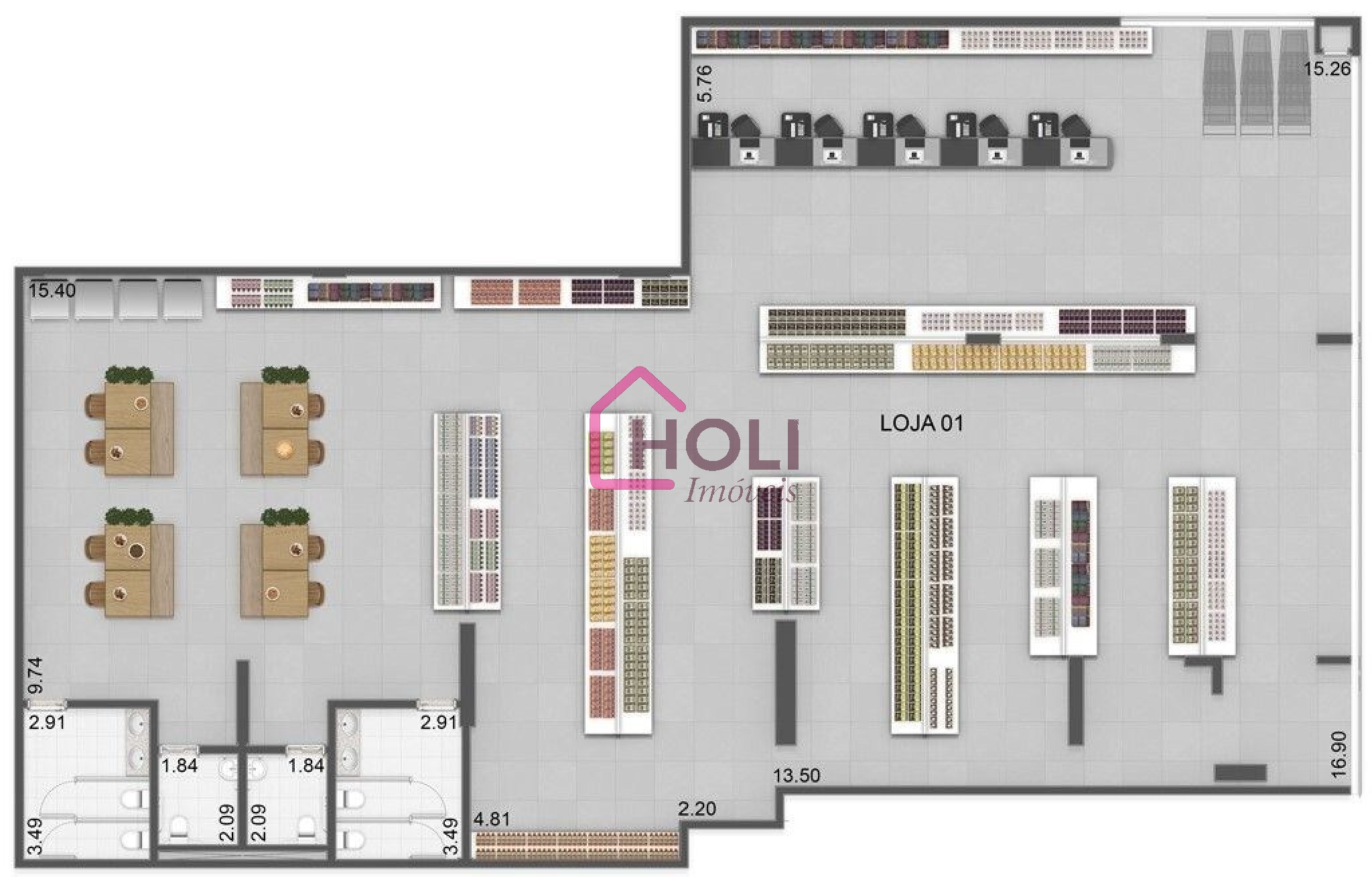 Loja-Salão, 497 m² - Foto 6