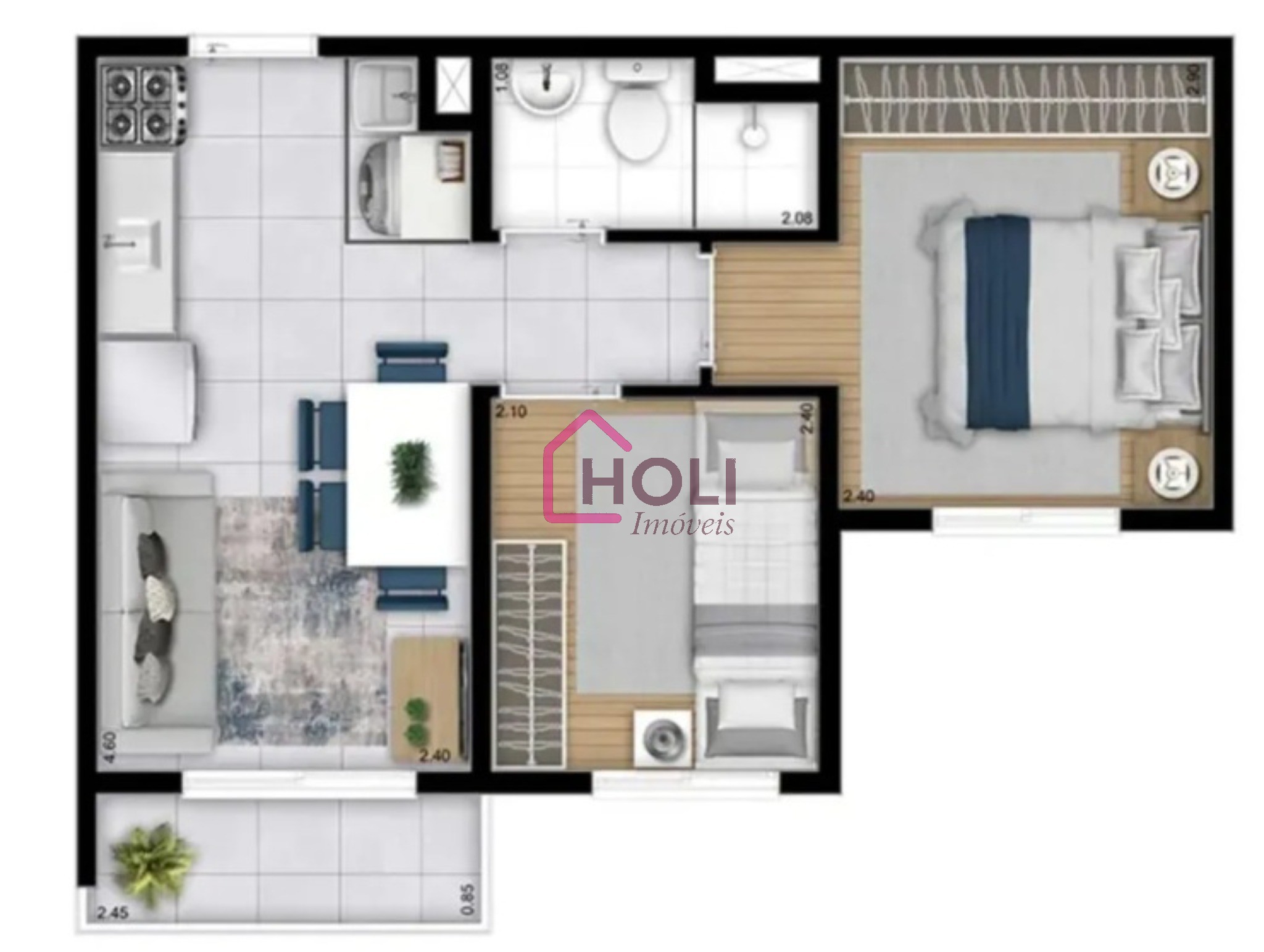 Apartamento, 2 quartos, 36 m² - Foto 20