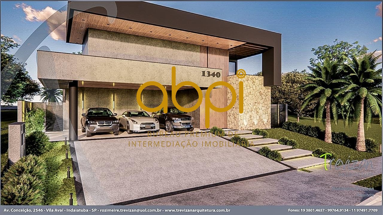 Casa de luxo em condomínio na cidade de Indaiatuba-SP, Parque Villa dos Pinheiros: 3 quartos, 3 suítes, 2 salas, 4 banheiros, 6 vagas, 342m².