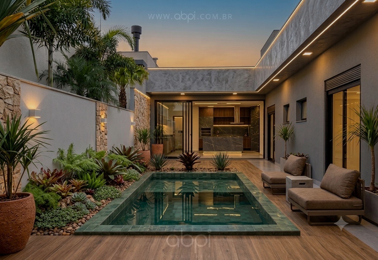 Casa de Luxo em Condomínio Evidências: Pré-lançamento com 3 suítes e área de 197m² em Indaiatuba-SP. Lazer e segurança total! Agende sua visita! ABPI