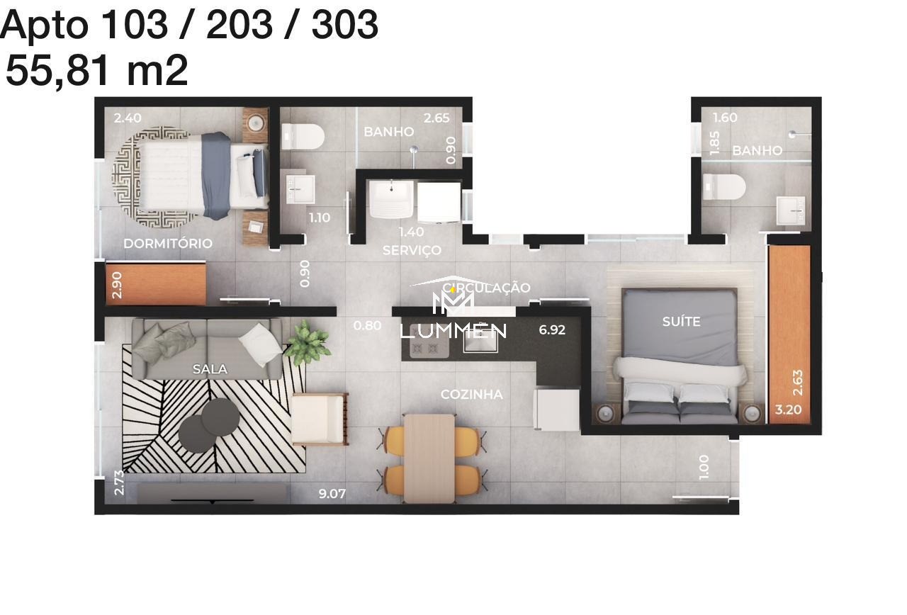 Apartamento, 2 quartos, 60 m² - Foto 5