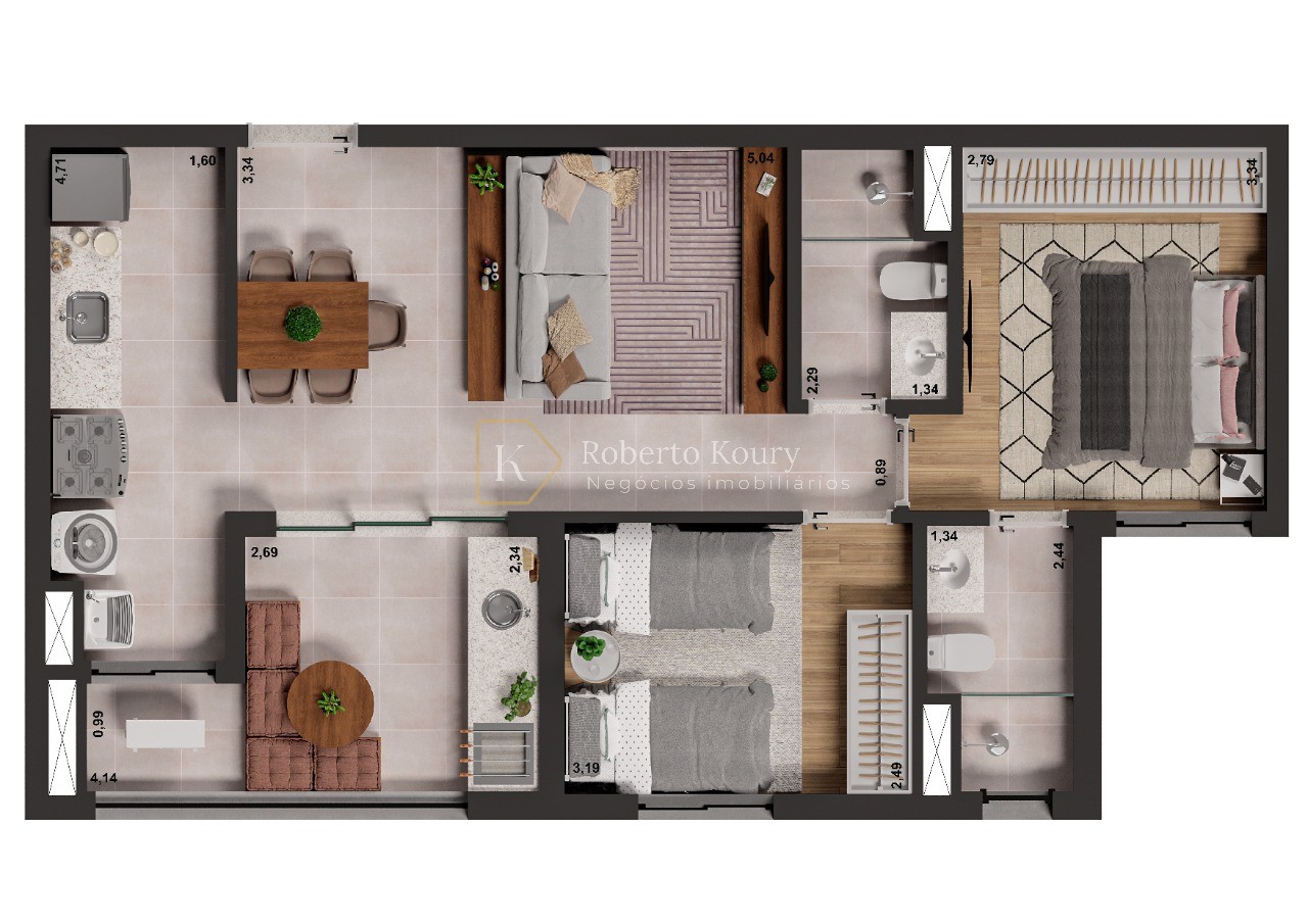 Apartamento, 2 quartos, 67 m² - Foto 3