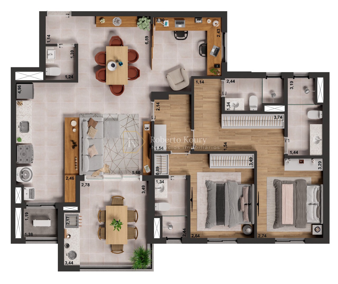 Apartamento, 3 quartos, 115 m² - Foto 2
