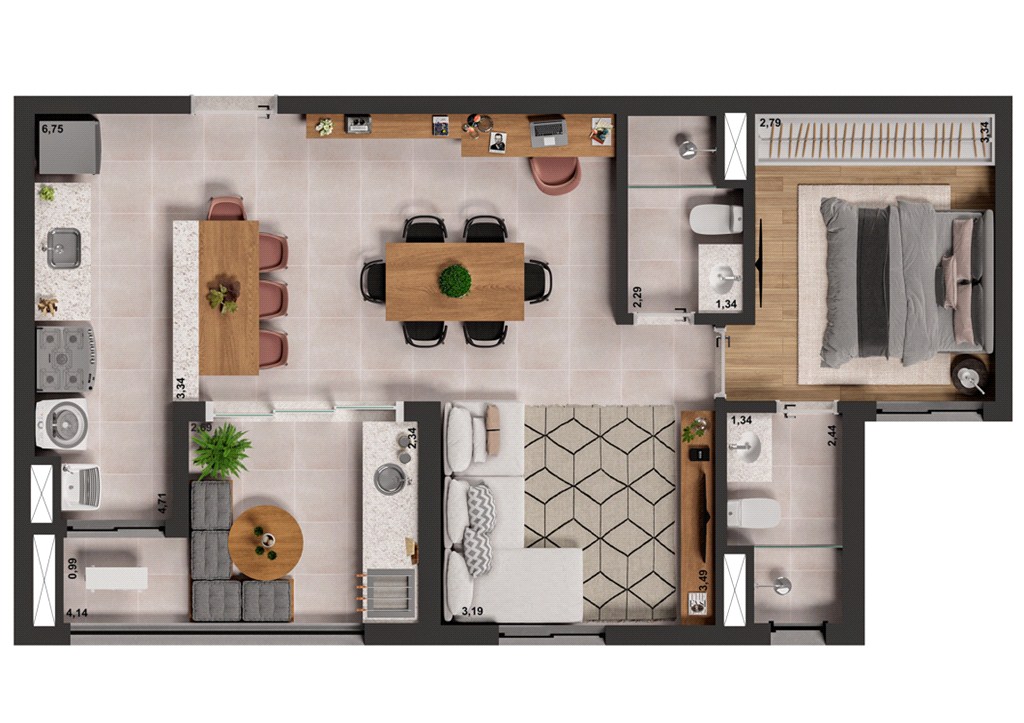 Apartamento, 2 quartos, 89 m² - Foto 8