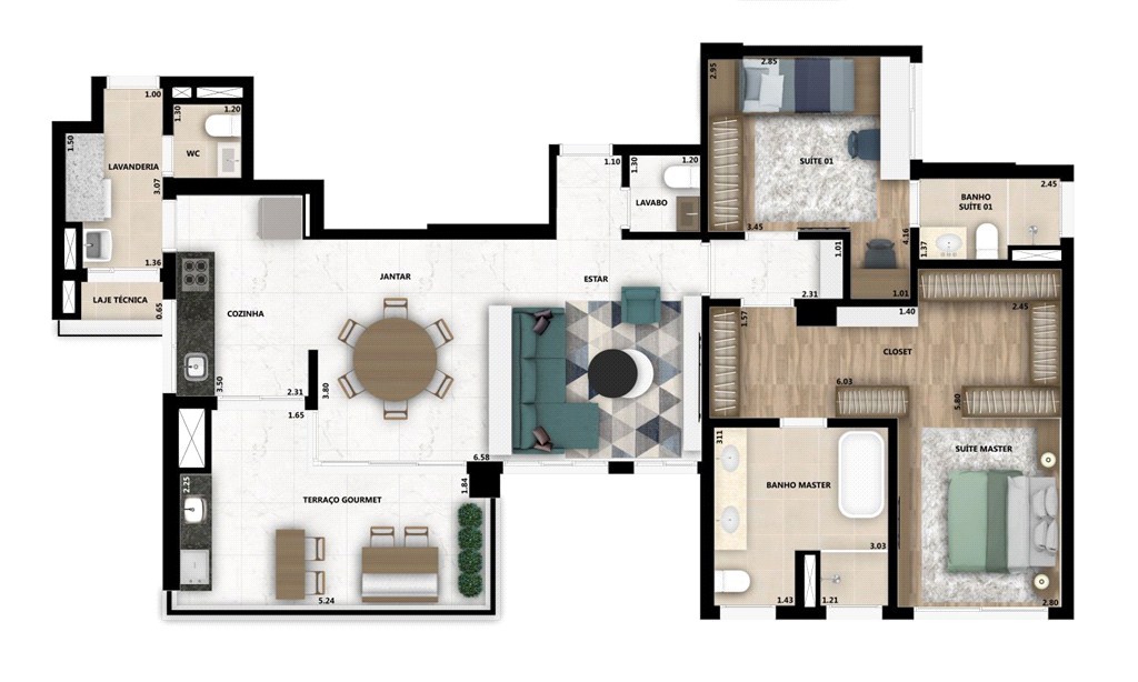 Apartamento, 3 quartos, 126 m² - Foto 24