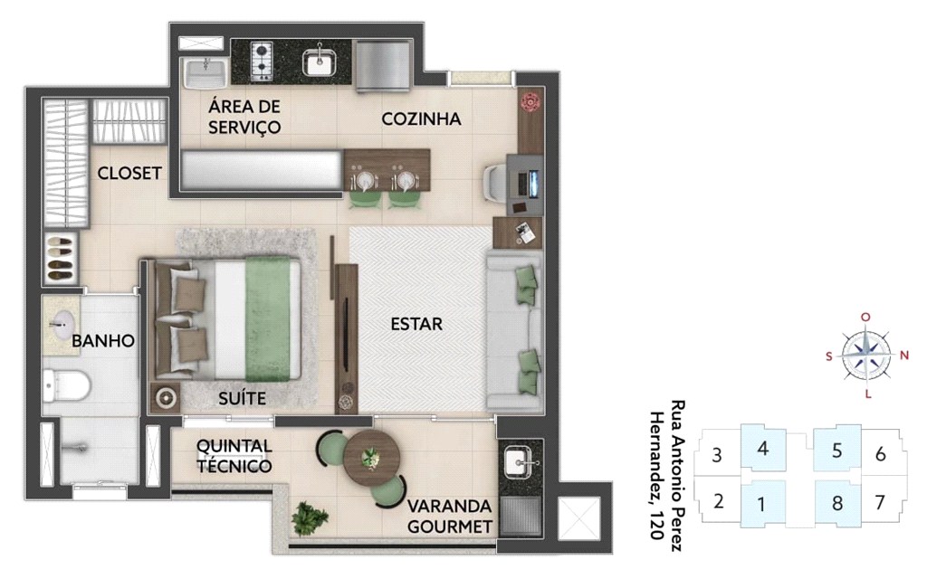 Apartamento, 1 quarto, 47 m² - Foto 60