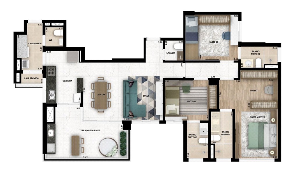 Apartamento, 3 quartos, 126 m² - Foto 22