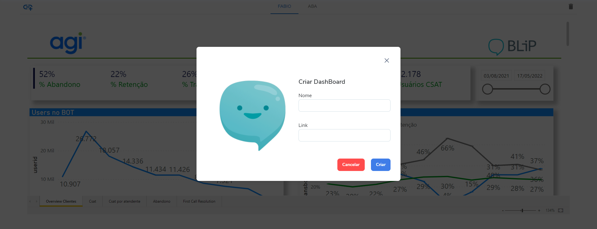 Captura de tela de Dashboards Dinâmicos 1