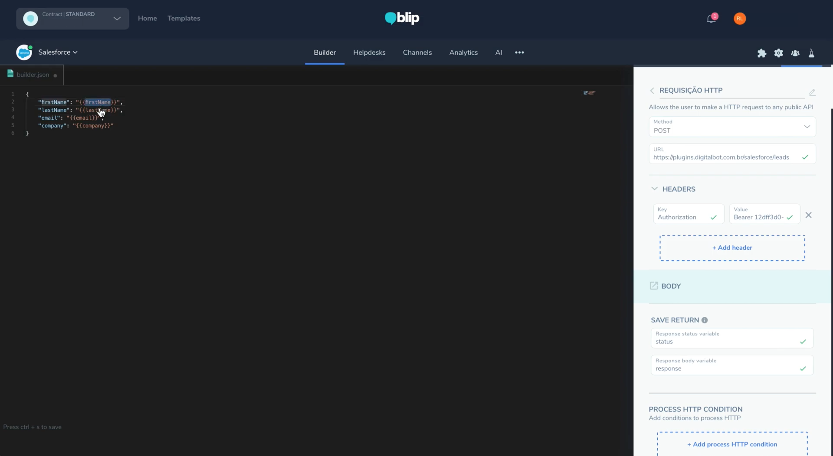 Captura de tela de Salesforce 1