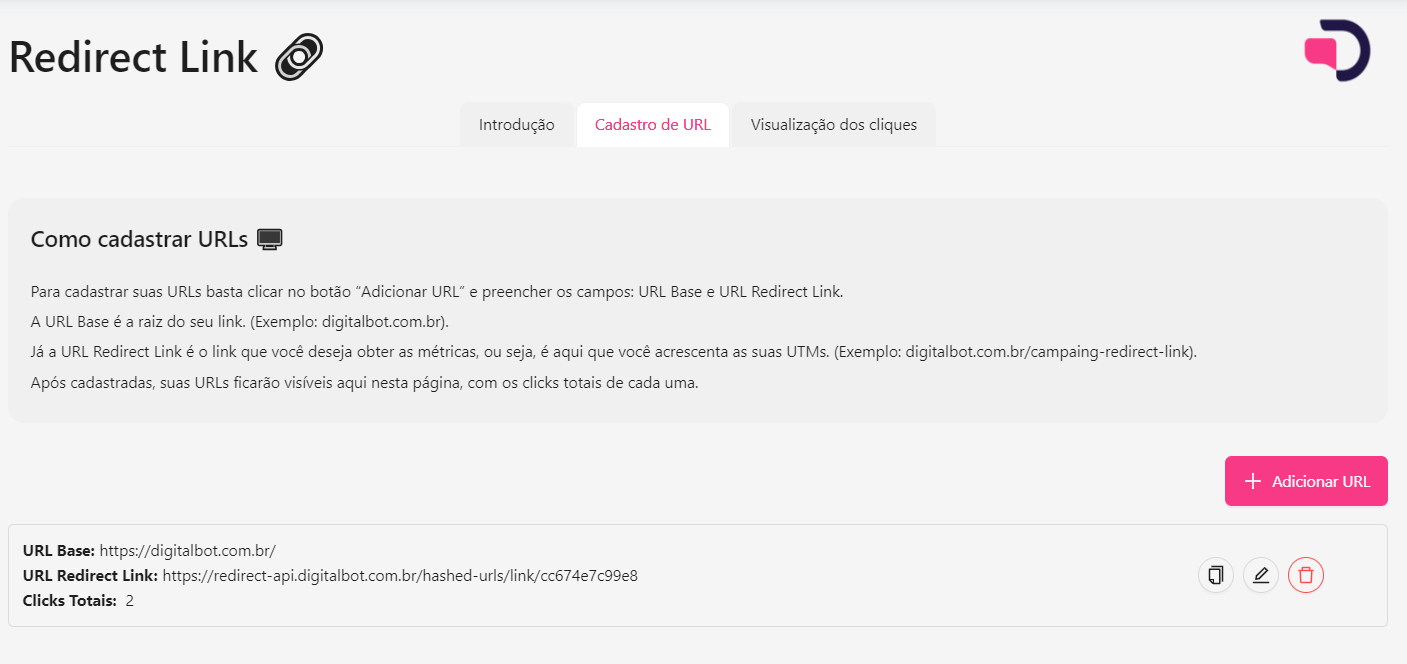 Captura de tela de Redirect Link 1
