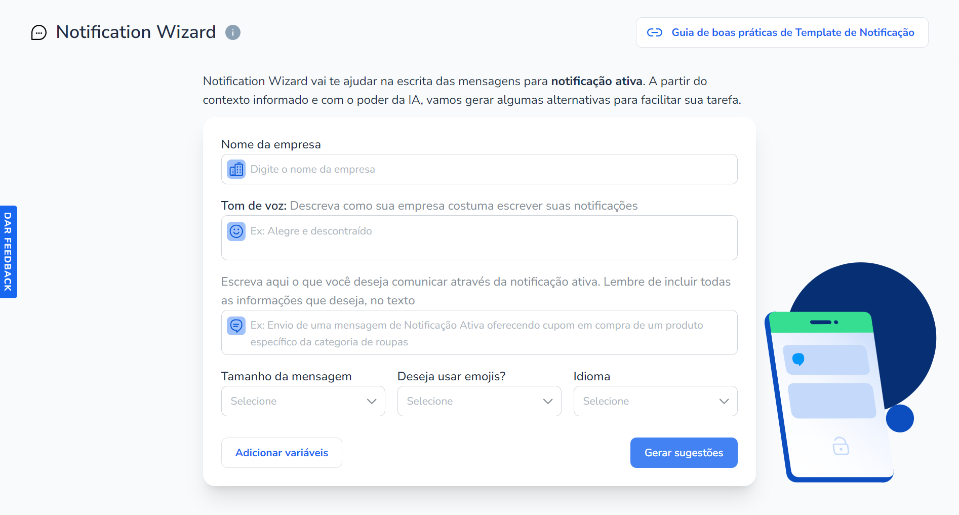 Captura de tela de Notification Wizard 1