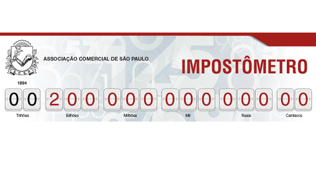 Impostômetro da ACSP registra R$ 200 bilhões nesta sexta-feira, às 21h