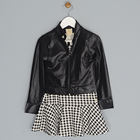 Vestido Com Jaqueta Preto e Branco - 883024