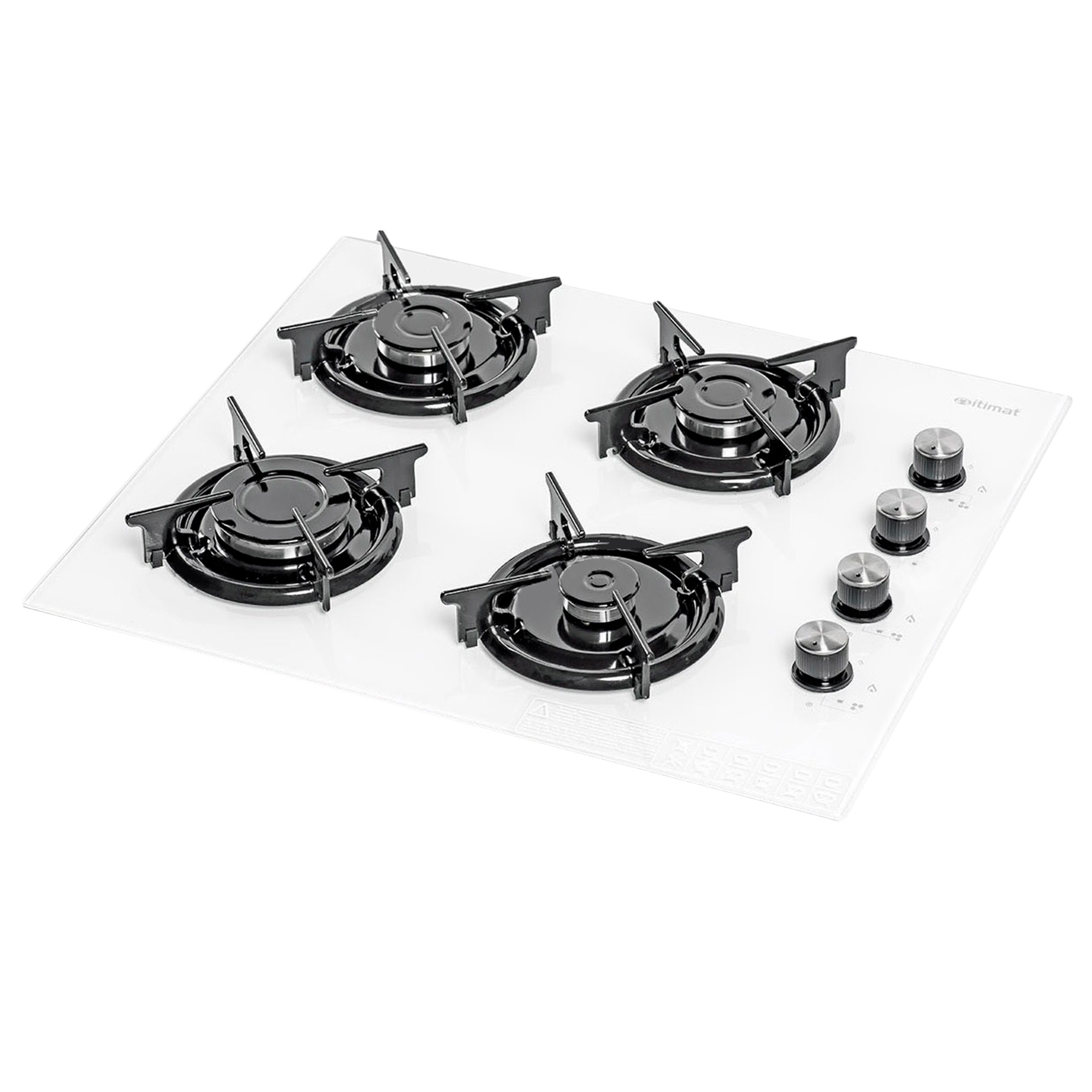 Anafe ITIMAT a Gas 4 Hornallas Encendido Termoeléctrico Mesada de Vidrio  Templado - Blanco, oferta LOi.