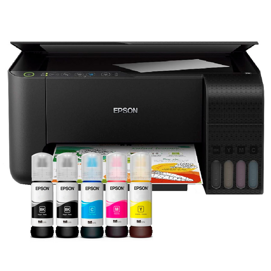 Impresora Multifunción EPSON L3150 WIFI Inalámbrica Sistema Continuo Tintas  Incluidas + Extra, oferta LOi.