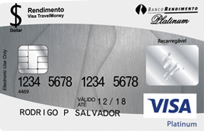 Cartão Pré-Pago Viagem Rendimento Visa TravelMoney Platinum