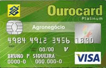 Cartão de Crédito Ourocard Agronegócio Banco do Brasil Visa Platinum