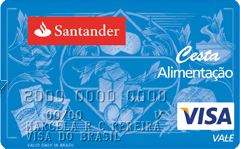 Cartão Santander Cesta Alimentação Visa Vale