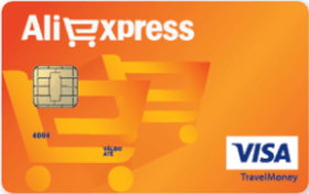 Cartão Pré-Pago Agillitas AliExpress Visa Internacional Laranja