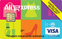 Cartão Pré-Pago Visa Internacional AliExpress