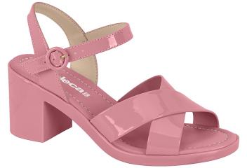 Sandália Moleca Rasteira Conforto Rosa - Calçapé Calçados