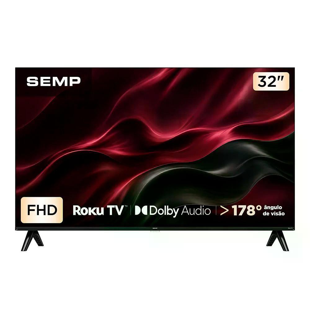 Smart TV SEMP 32" S42R, Full HD, LED, Roku TV, 32S42R | Preto