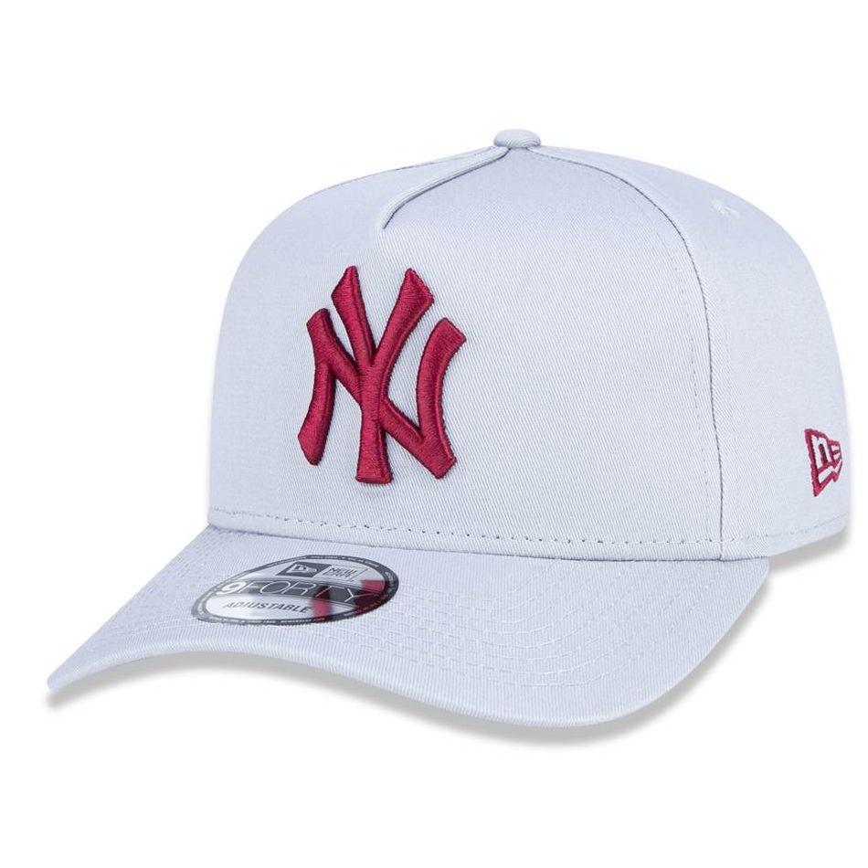 Boné New York Yankees 940 Veranito Logo Cinza/Vermelho - New Era Branco