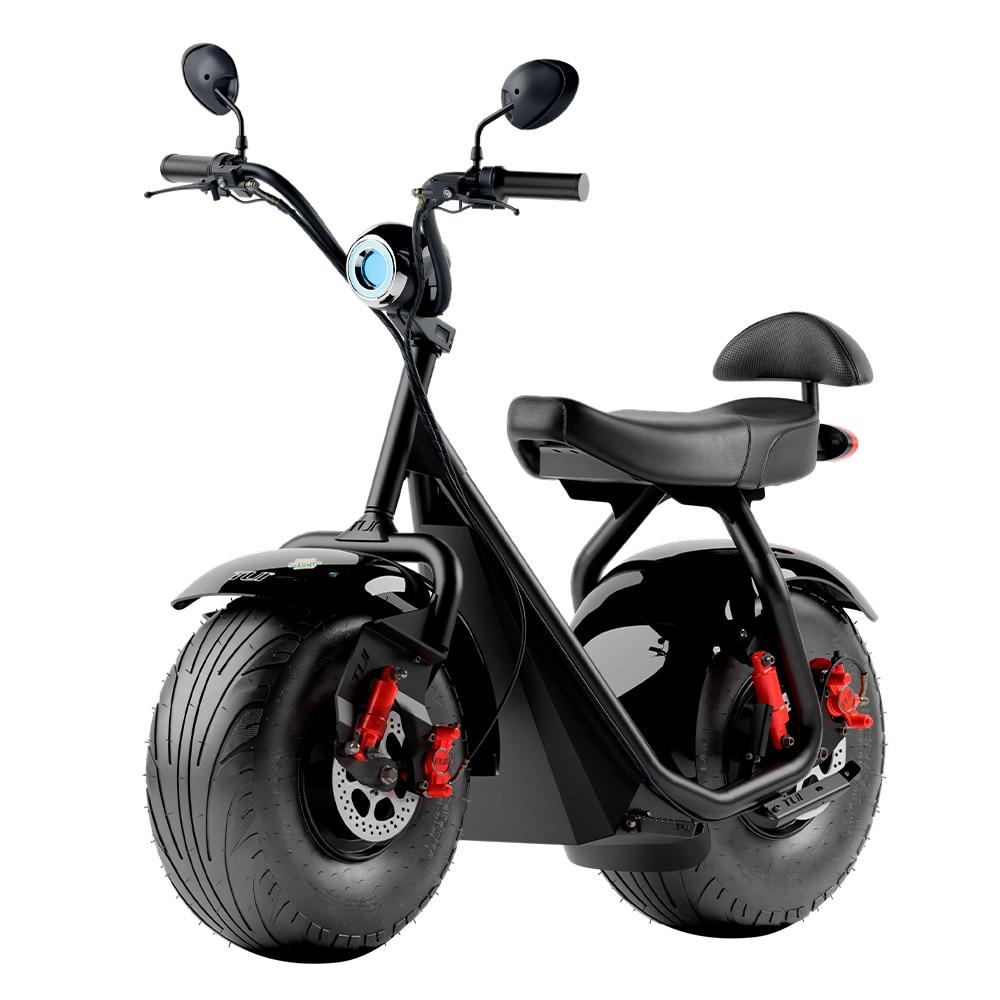 Scooter Elétrica Tui Mais-s com Amortecedor, 2 Lugares Preta