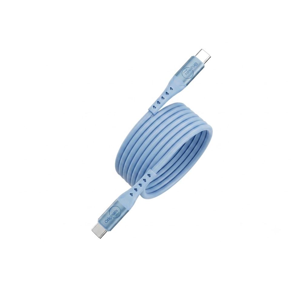 Cabo Magnético USB-C 1,2m, Silicone, Originais iPlace, Azul