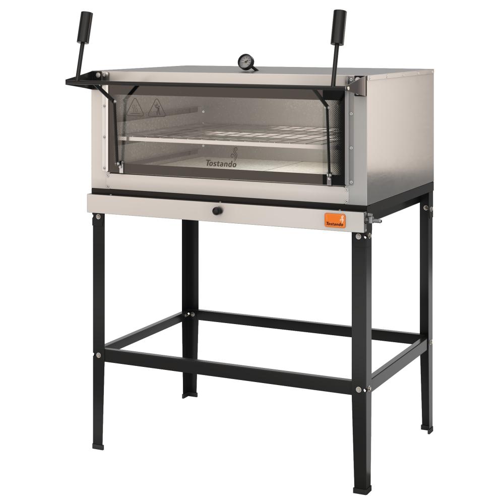 Forno de Lastro Inox a Gás com Pedra Refratária FL800 - Tostando