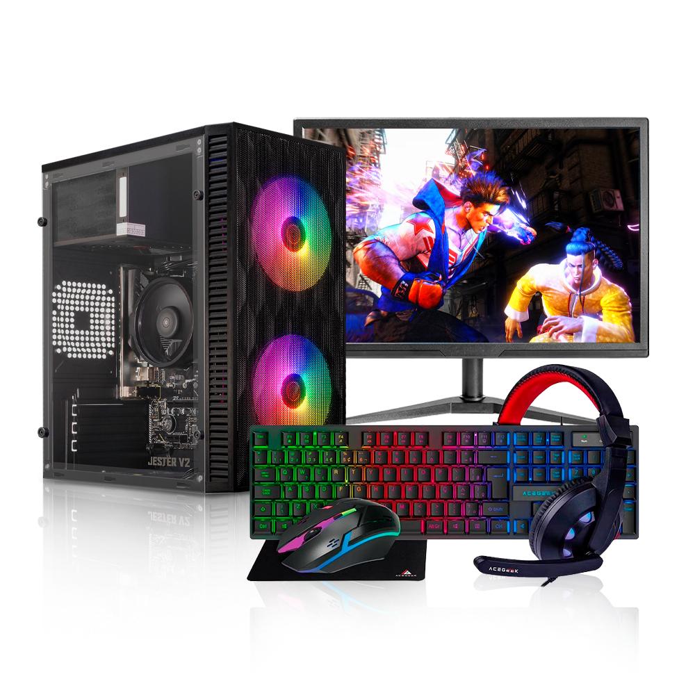 PC Gamer Completo MCL, Intel Core i5, 16GB DE RAM, SSD 240GB + Monitor + Kit Periféricos