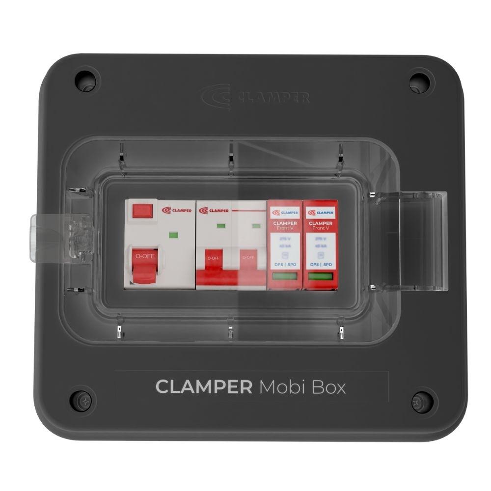 Quadro Protetor de Carregador Veicular 8KW 220V 40A Preto Mobi sem Tomada - Clamper