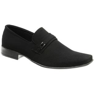 Sapato Social Masculino Nobuck Bico Quadrado Casual Conforto