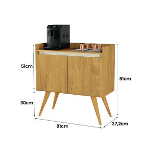 Ver imagem 3 de Aparador Buffet 2 Portas Gold Mel/perola