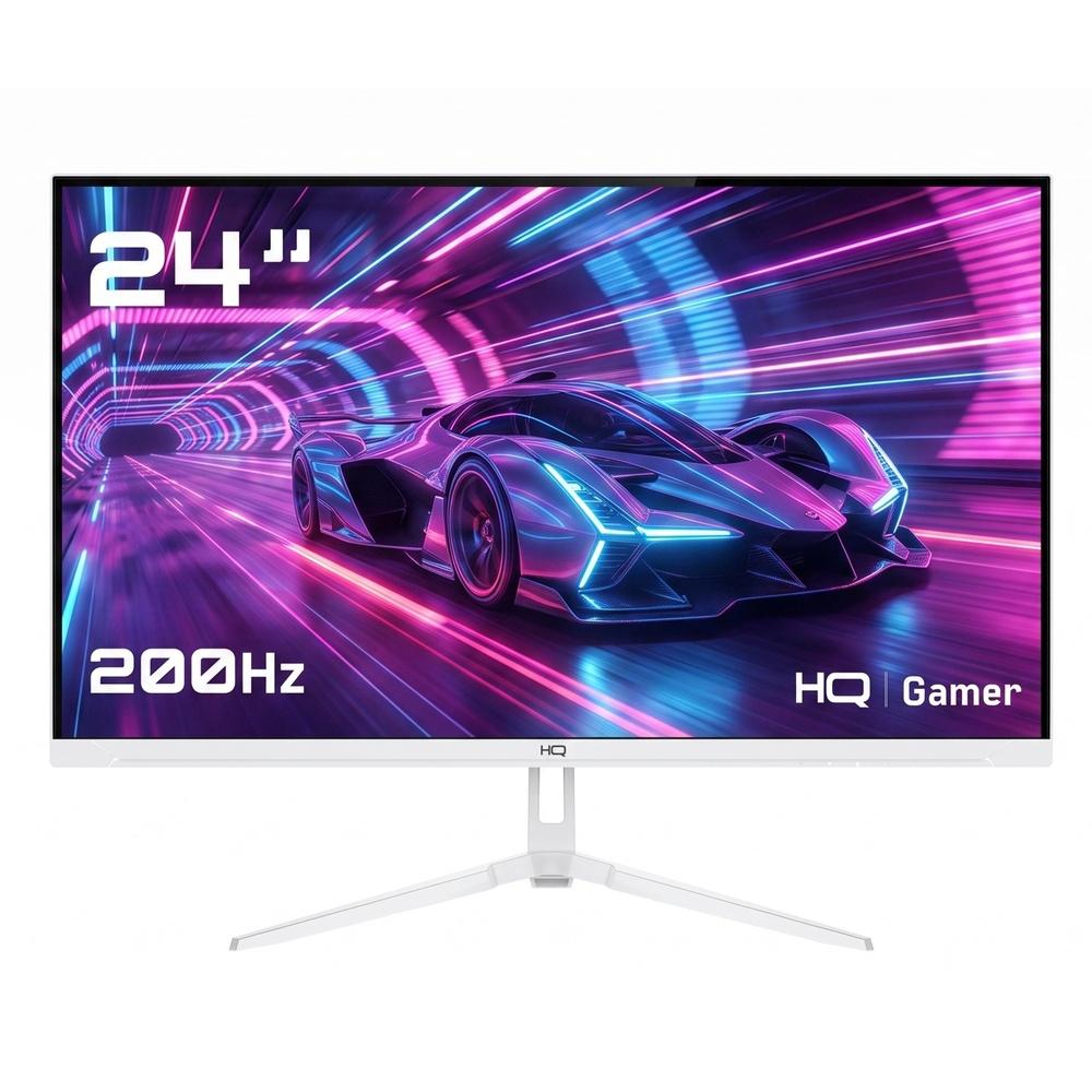 Monitor Gamer HQ 24" Branco 1ms, 200Hz, IPS, AMD FreeSync, Full HD, HDMI, DP, Frameless HQW24IP200