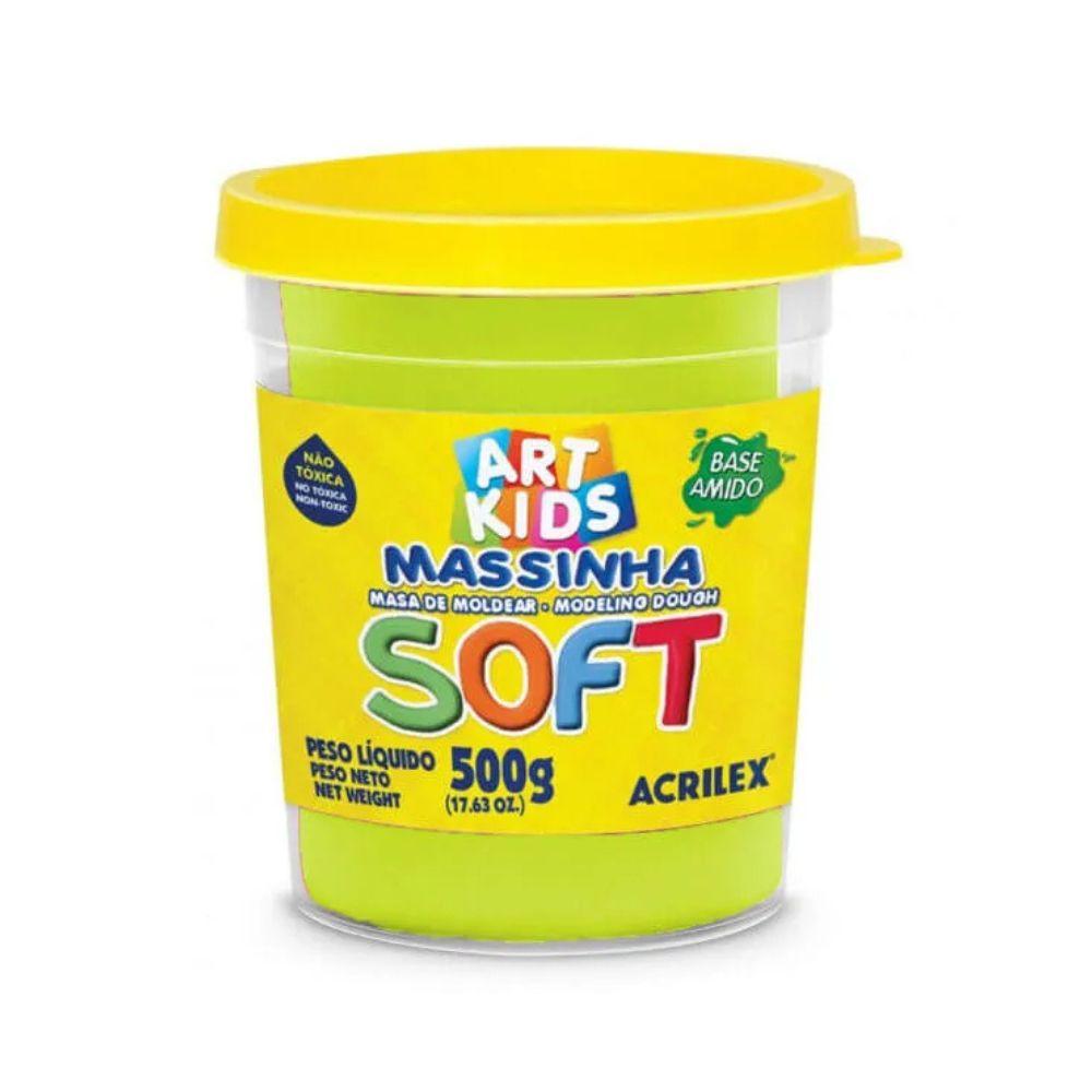 Massa Modelar Soft 500g Amarelo Limão 102 Acrilex