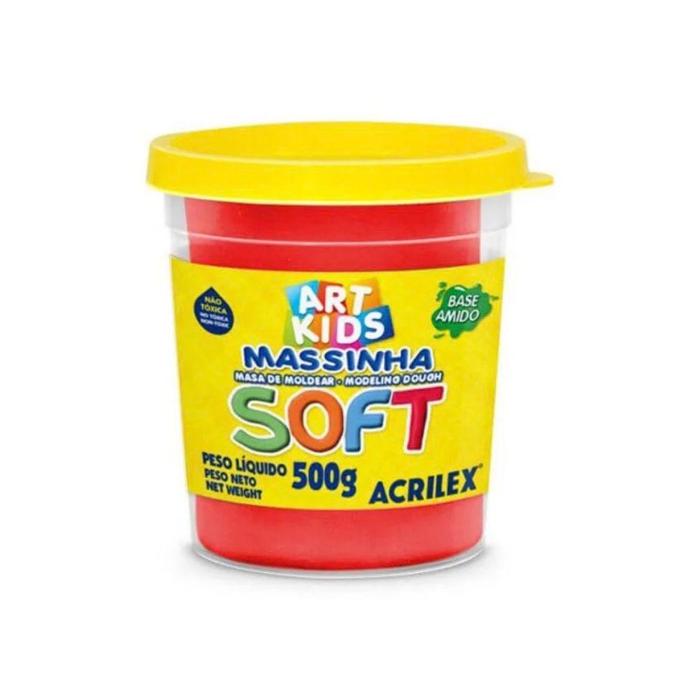 Massa Modelar Soft 500g Vermelho 103 Acrilex