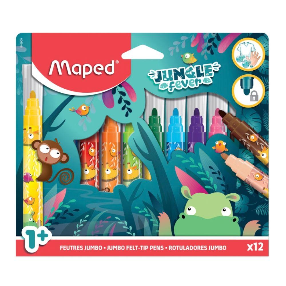 CANETA HIDROGRAFICA JUMBO JUNGLE FEVER 12 CORES - 846900
