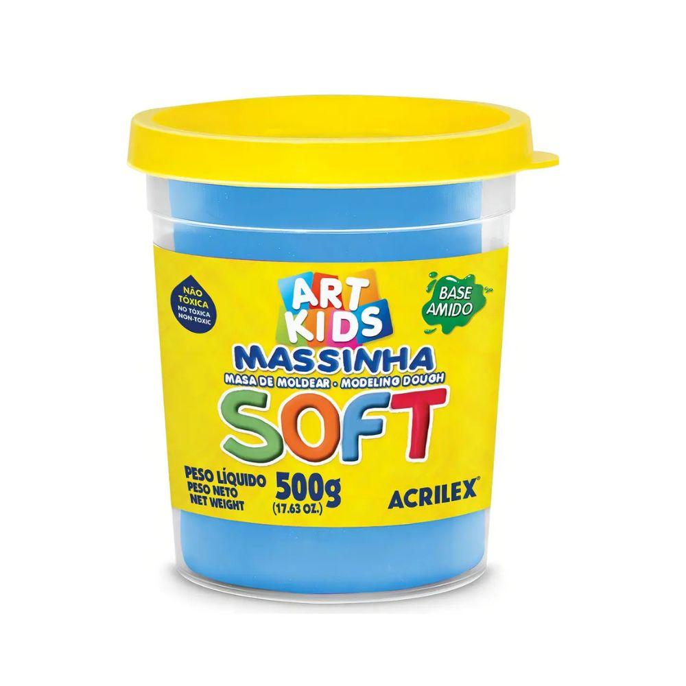 Massa Modelar Soft 500g Azul Acrilex