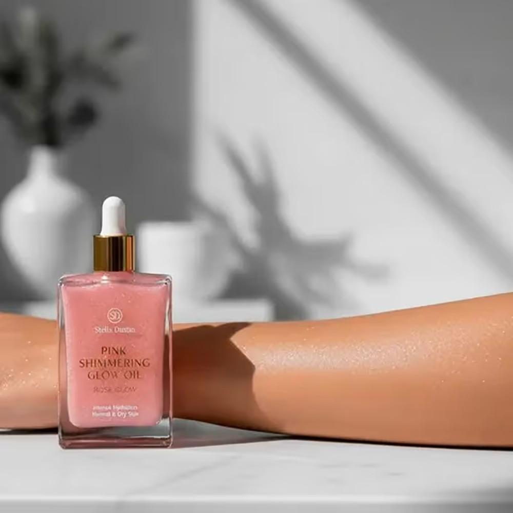 Óleo Corporal Pink Shimmering Rose Glow Stella Dustin 100ml