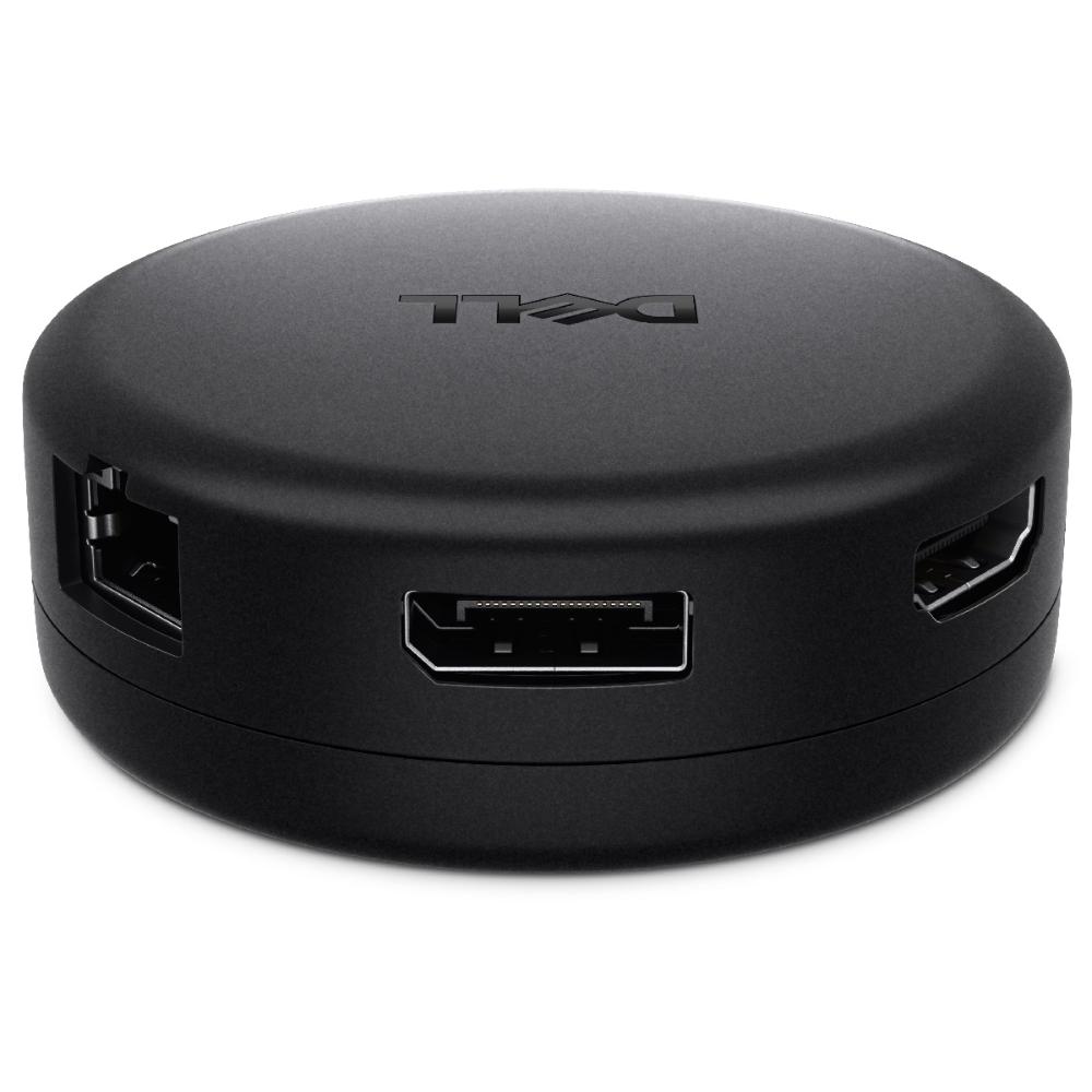 Adaptador de Viagem Dell Pro USB-C 7 em 1 - HDMI 4K - DisplayPort 6K - RJ45 2.5GbE - 100W - DA326