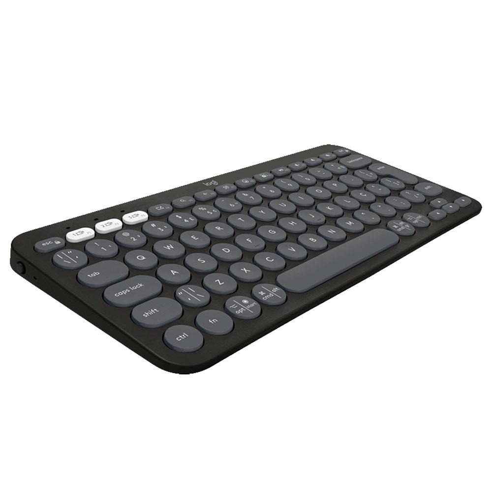 Teclado sem fio Logitech Pebble Keys 2 K380s com Layout ABNT2  - Grafite