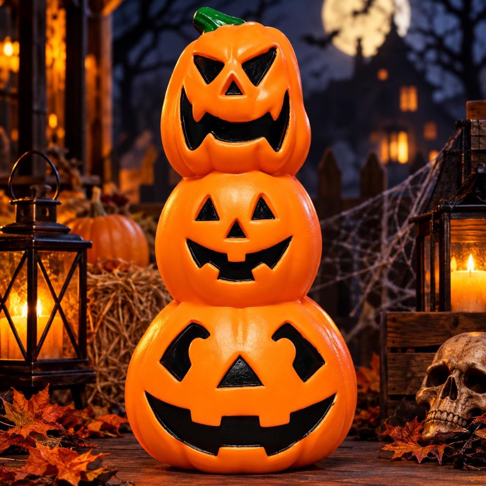 Abobora de Halloween pra Decoração Dia das Bruxas Mesas e Jardins