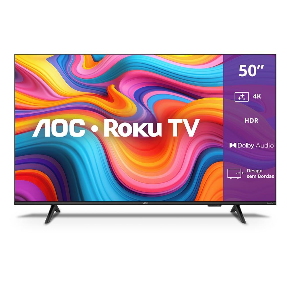 Smart TV LED 4K 50" AOC, Roku TV, 50U7066/78G