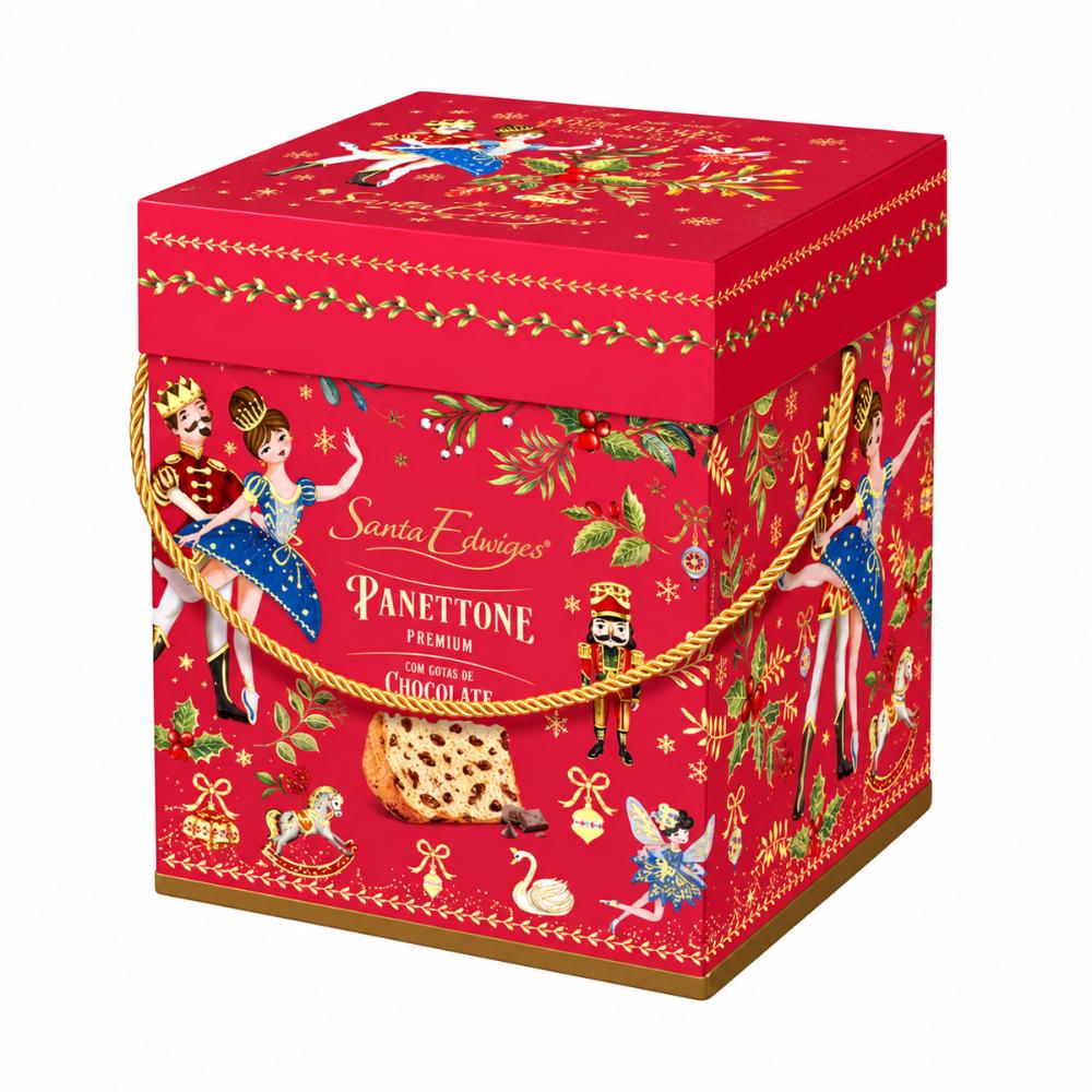 Panettone com Gotas de Chocolate Santa Edwiges 750g
