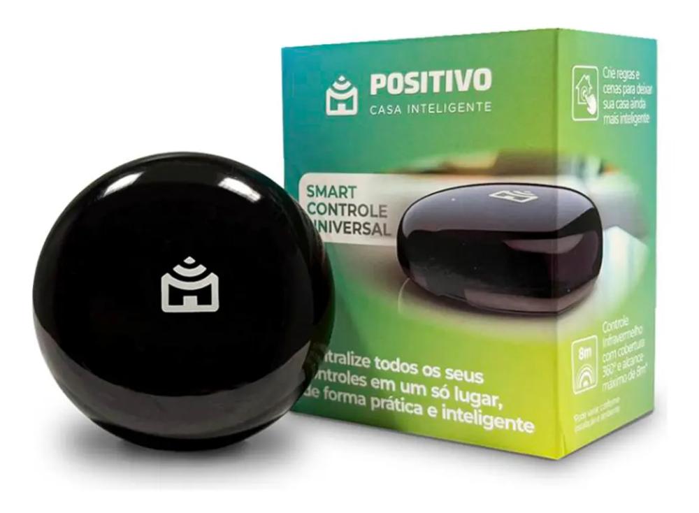 Smart Controle Universal Wi-Fi Positivo Casa Inteligente - Cobertura 360° - Alcance 8m - Alimentação Micro USB